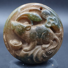 Antique Stone Jade Chinese Zodiac Animals carving stone Stamp Seal Amulet   JD-9