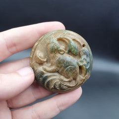 Antique Stone Jade Chinese Zodiac Animals carving stone Stamp Seal Amulet   JD-9