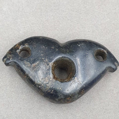 Antique Black Magnetic Stone mysterious animal carving Jade Amulet Stone MG - 1