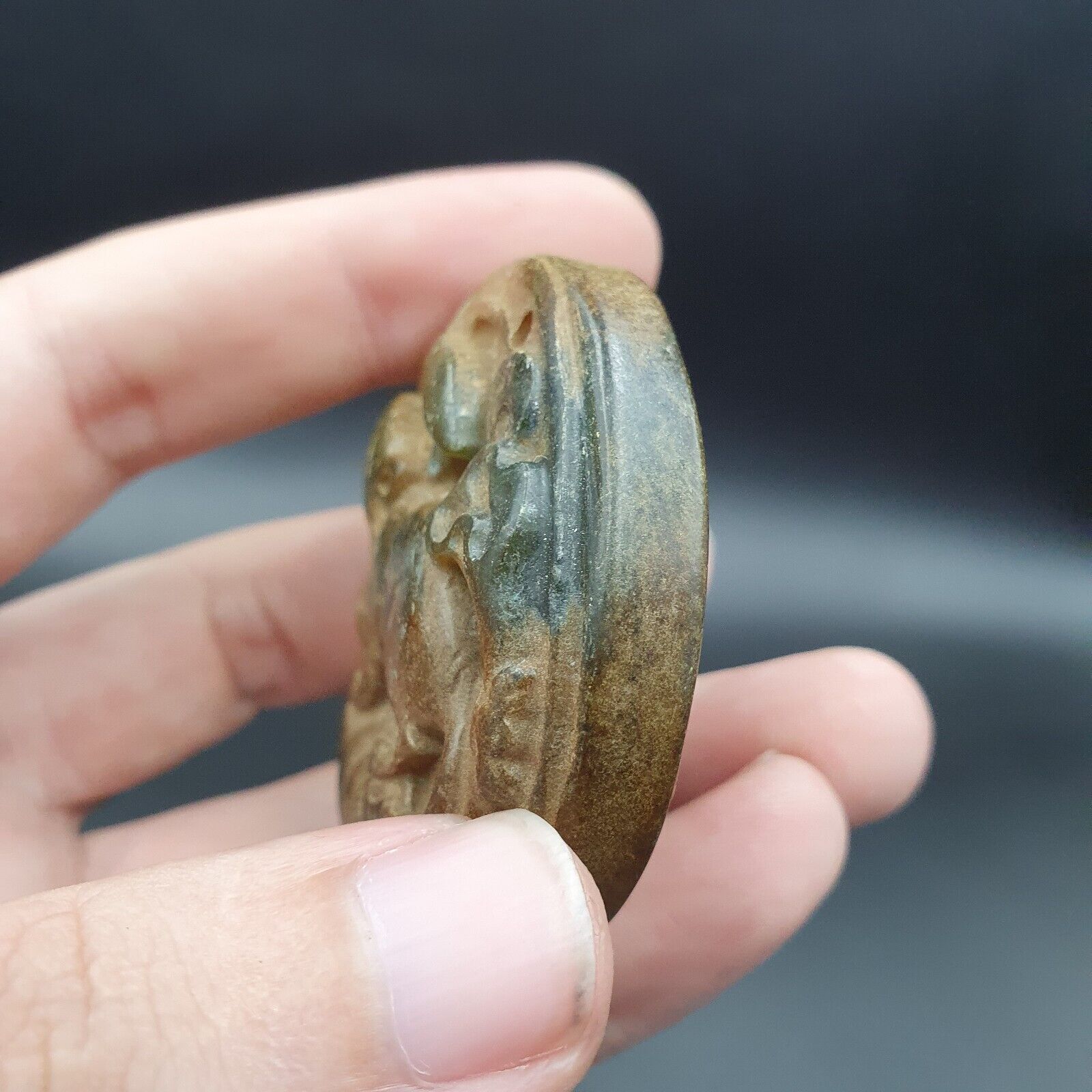 Antique Stone Jade Chinese Zodiac Animals carving stone Stamp Seal Amulet   JD-9