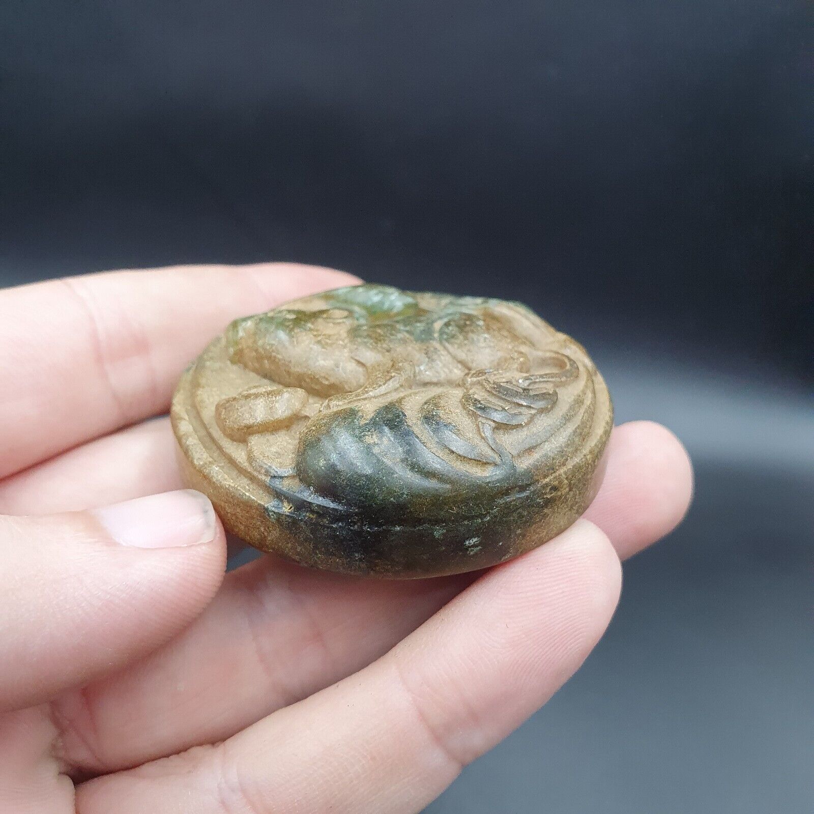 Antique Stone Jade Chinese Zodiac Animals carving stone Stamp Seal Amulet   JD-9