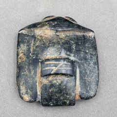 Antique Black Magnetic Stone mysterious animal carving Jade Amulet Stone MG - 2