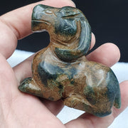 East Oasis Antique Green Jade Hand Carved Sheep Amulet Pendant Bead Ref JD-2