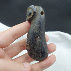 Antique Black Magnetic Stone mysterious animal carving Jade Amulet Stone MG-10