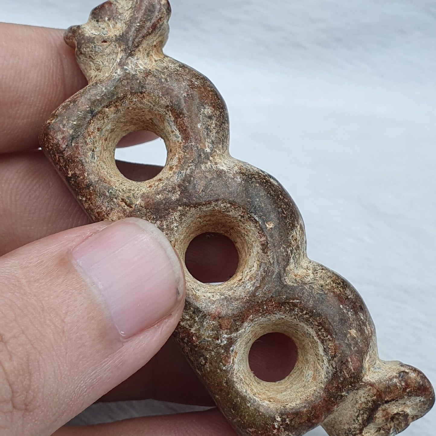 古董石銹玉神秘生物雕刻石吊墜護身符 JD-14
