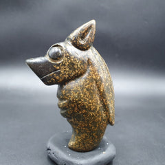 Antique Stone green Jade mystic Animal carving stone Pendent Amulet  JD-16