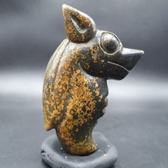Antique Stone green Jade mystic Animal carving stone Pendent Amulet  JD-16