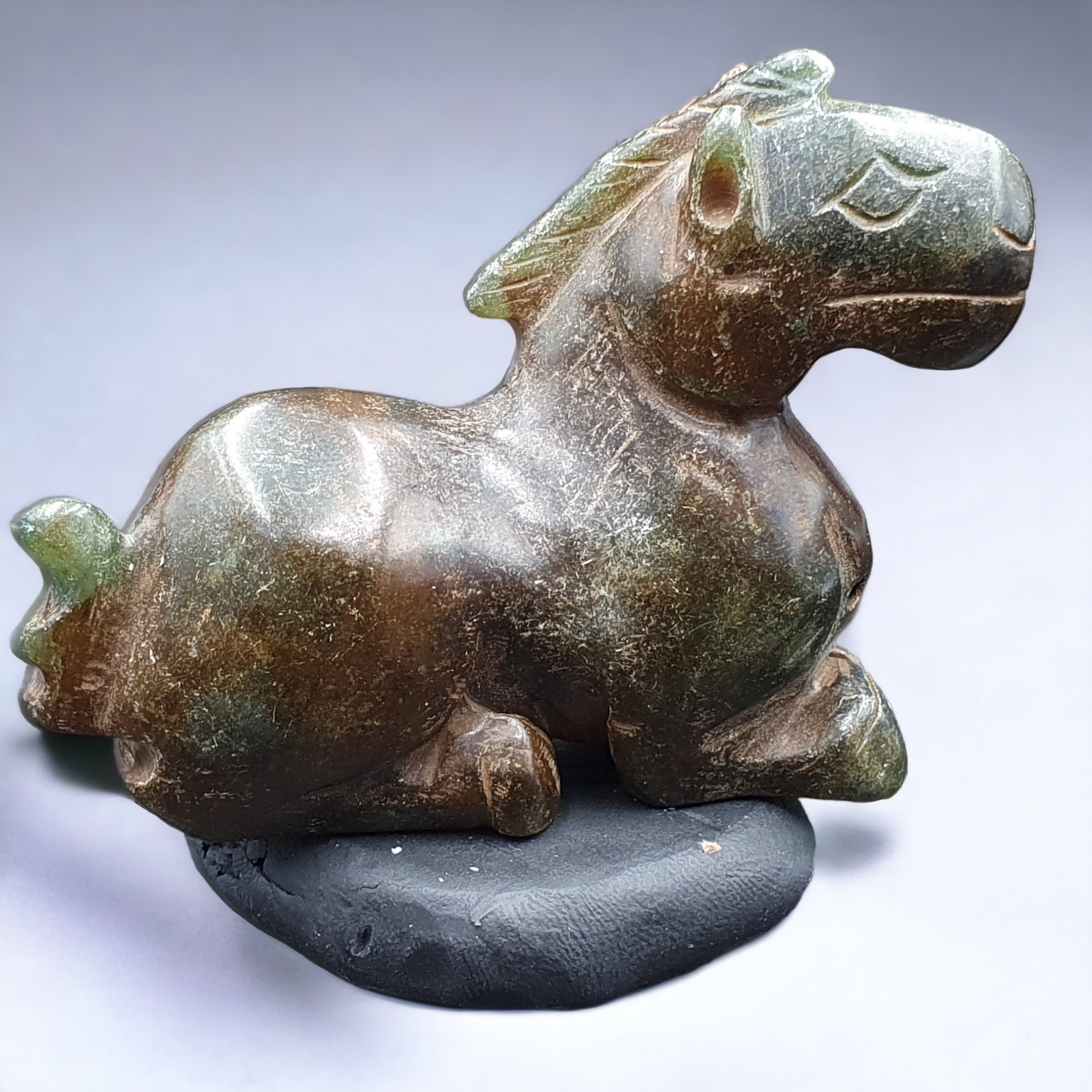 仿古石綠玉神秘動物雕刻石吊墜護身符 JD-17
