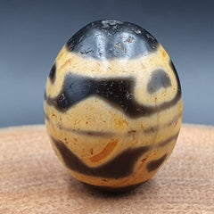 N#101 Himalayan Indo Tibetan rare Patterns Dzi Amulet Bead 20mm