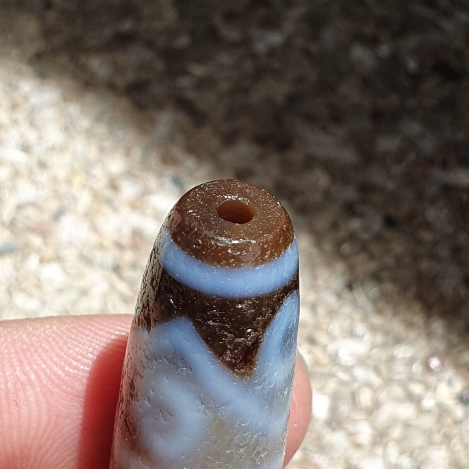 Himalayan Tibetan Agate Dzi 8 Eyes Spiritual Amulet Mala Bead