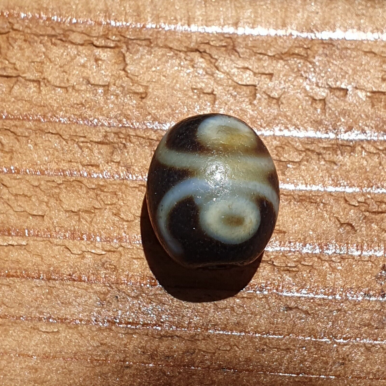 Dragon Eye Old Antique Himalayan Indo Tibetan Dragon 7 Eyes Dzi Amulet Bead