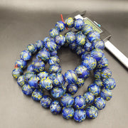 East Oasis Vintage Gabri Style Multicolour Eye Glass Bead Long Necklace 16-18mm