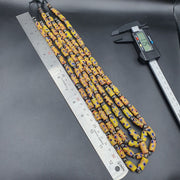 East Oasis Vintage African Style Glass and Bone Eye Beads 24 Inch Long Strand