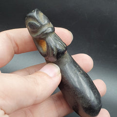 Antique Magnetic Stone mystic Animal carving stone Pendent Amulet  JD-19