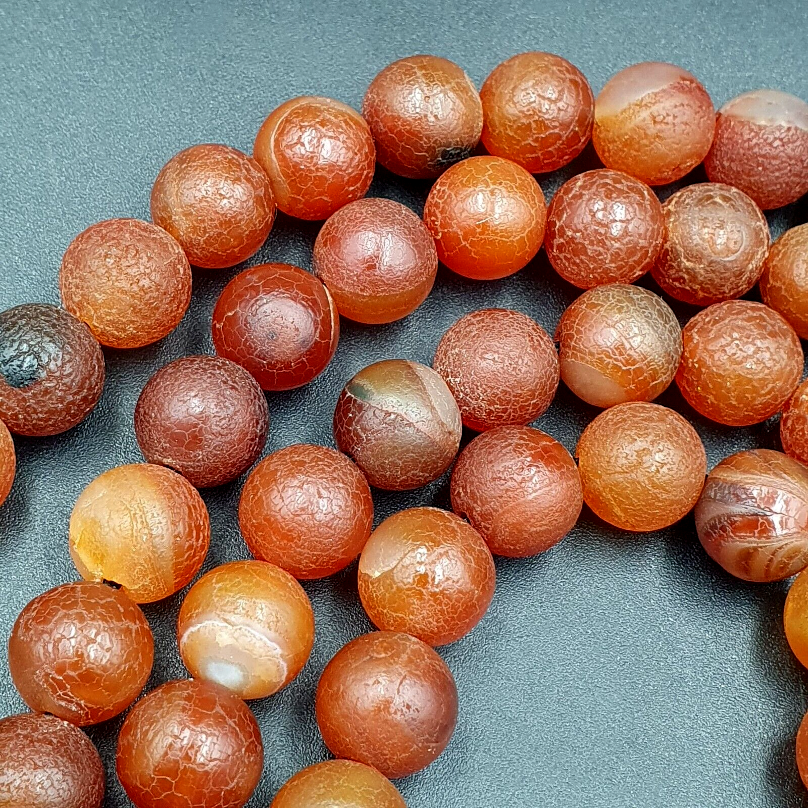 Dragon Skin Vintage  RED AGATE STONE Prayer Beads-Rosary 262g (12mm-108 Beads)