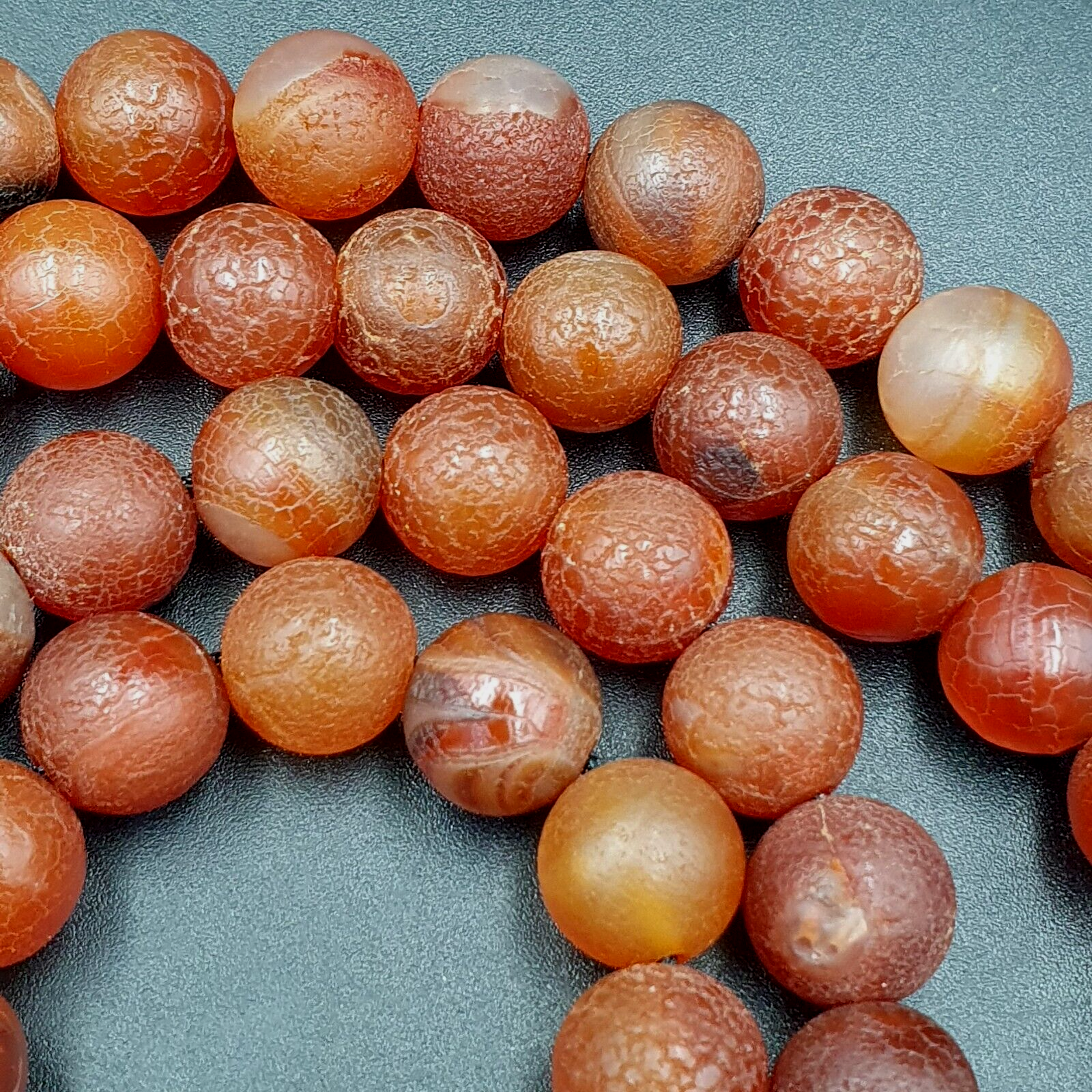 Dragon Skin Vintage  RED AGATE STONE Prayer Beads-Rosary 262g (12mm-108 Beads)