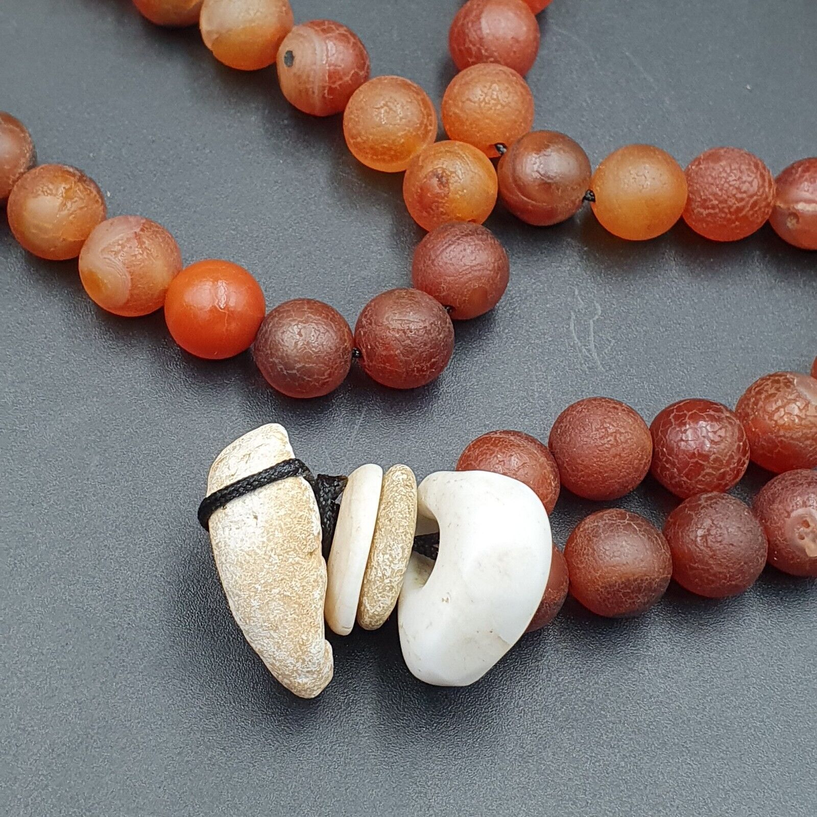 Dragon Skin Vintage  RED AGATE STONE Prayer Beads-Rosary 262g (12mm-108 Beads)
