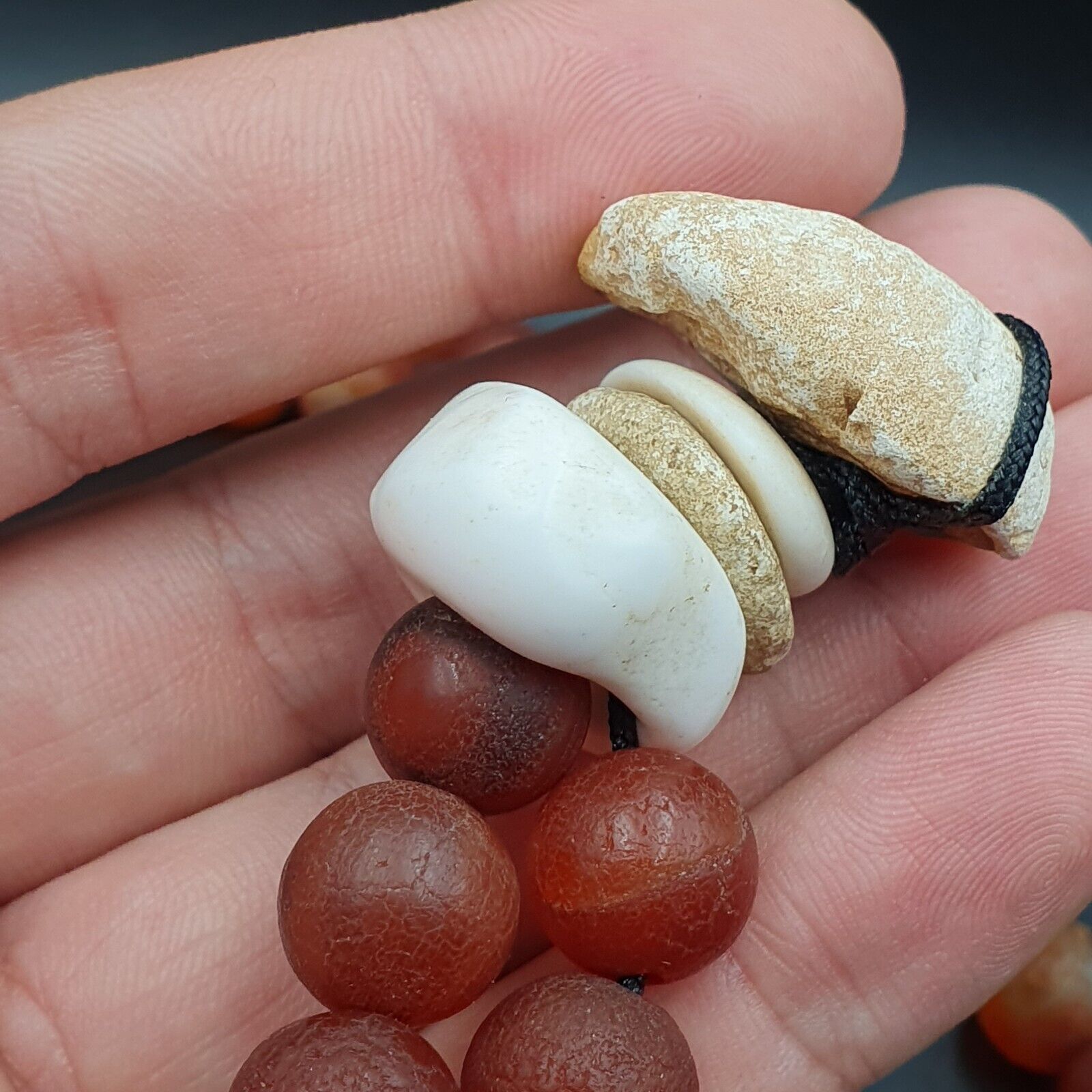 Dragon Skin Vintage  RED AGATE STONE Prayer Beads-Rosary 262g (12mm-108 Beads)