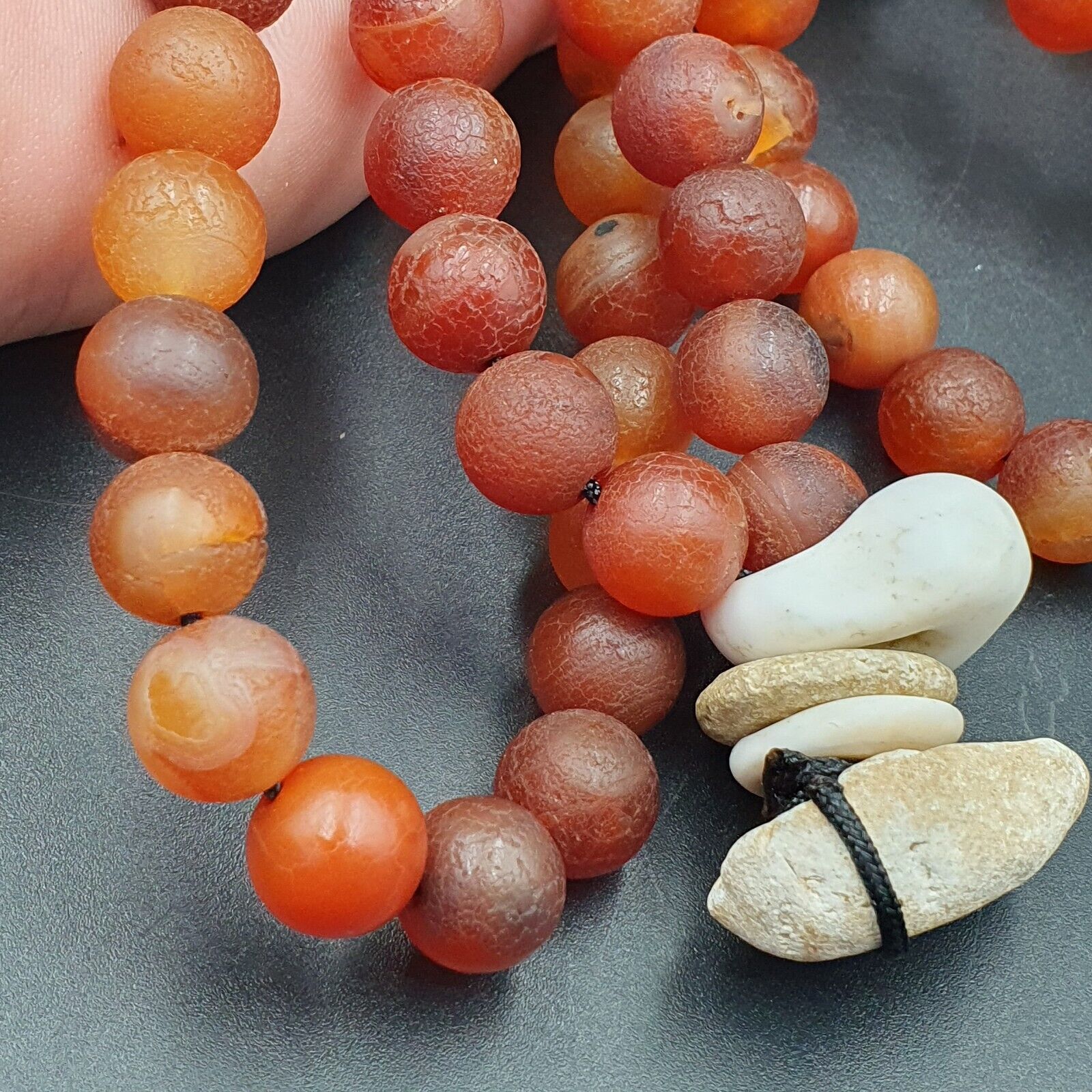 Dragon Skin Vintage  RED AGATE STONE Prayer Beads-Rosary 262g (12mm-108 Beads)