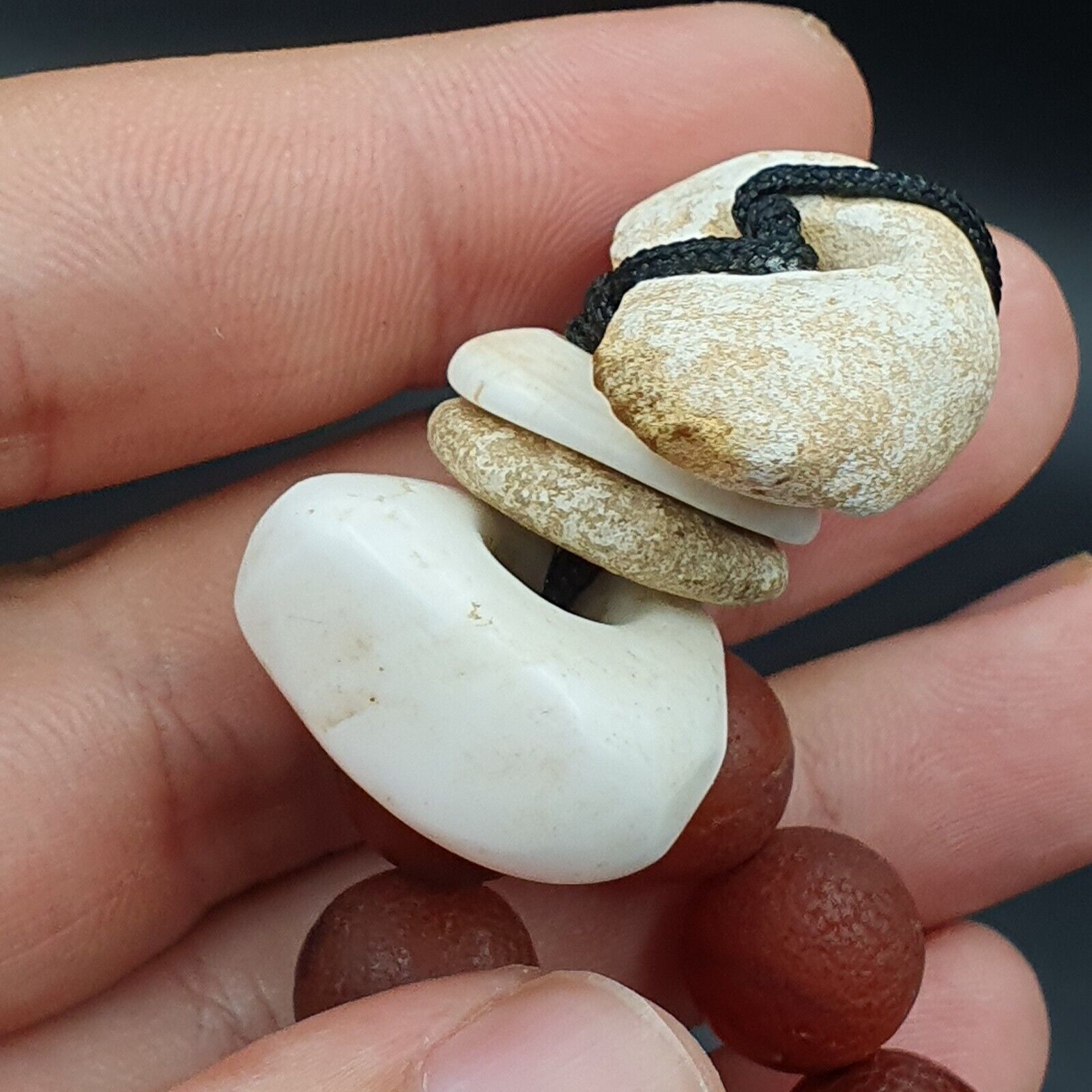 Dragon Skin Vintage  RED AGATE STONE Prayer Beads-Rosary 262g (12mm-108 Beads)