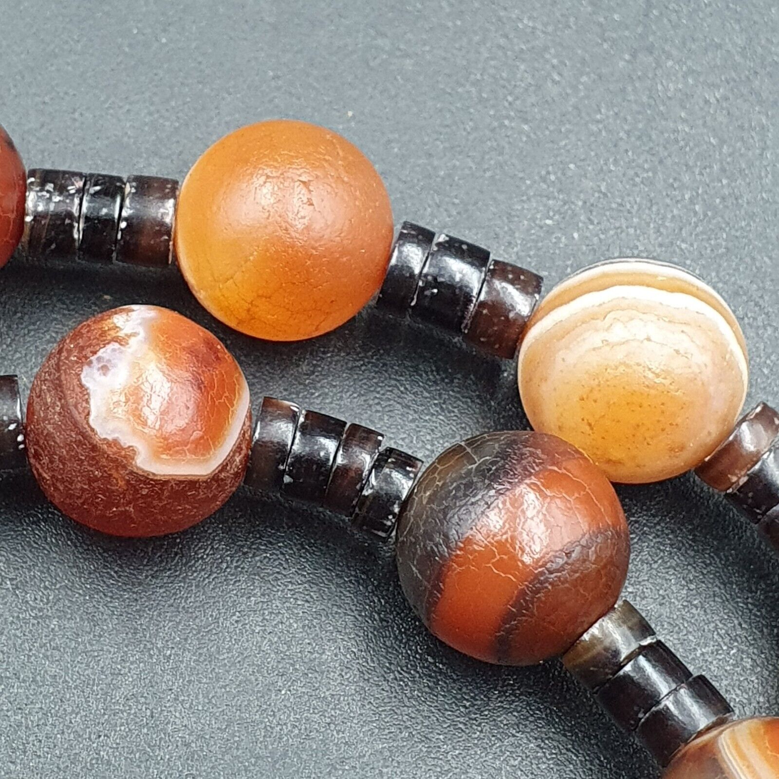 Rare Beautiful Indo Tibetan Himalayan Nepalese For Luck Carnelian Eye Agate Bead