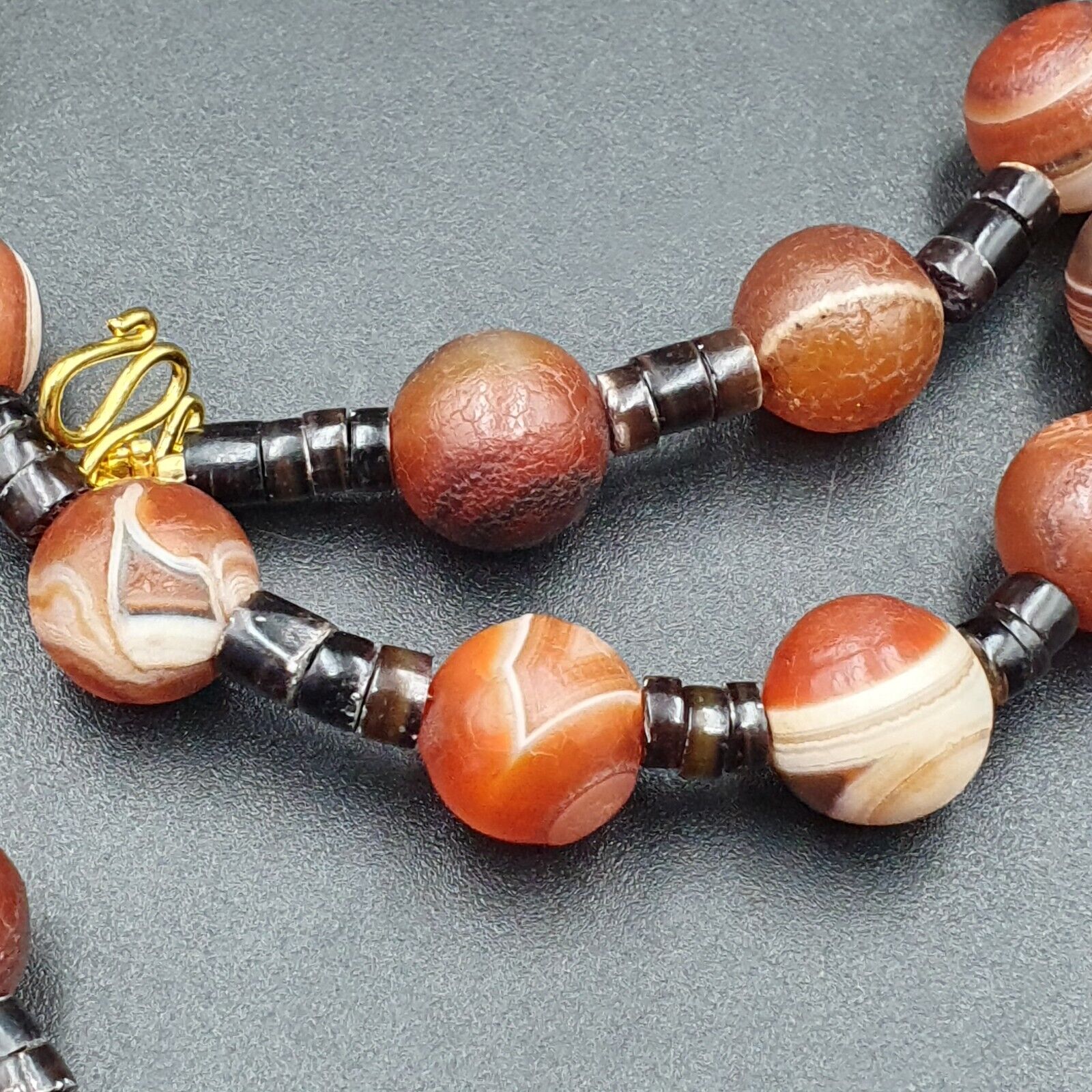 Rare Beautiful Indo Tibetan Himalayan Nepalese For Luck Carnelian Eye Agate Bead