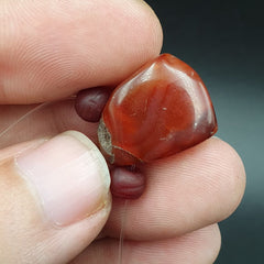 Antique Ancient Lot 5 Agate Pendent Old Himalayan Tibetan African AGATE Bead