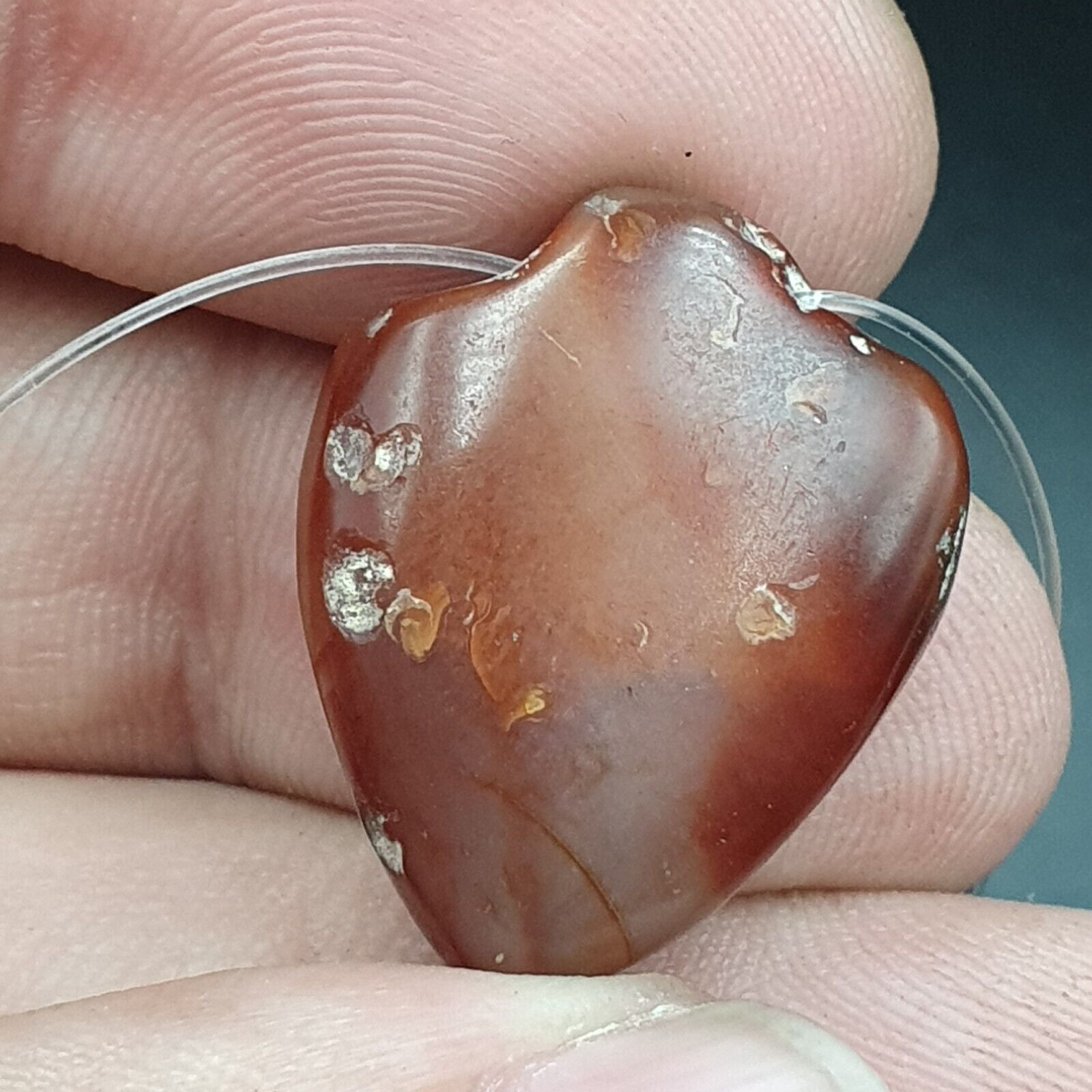 Antique Ancient Lot 5 Agate Pendent Old Himalayan Tibetan African AGATE Bead