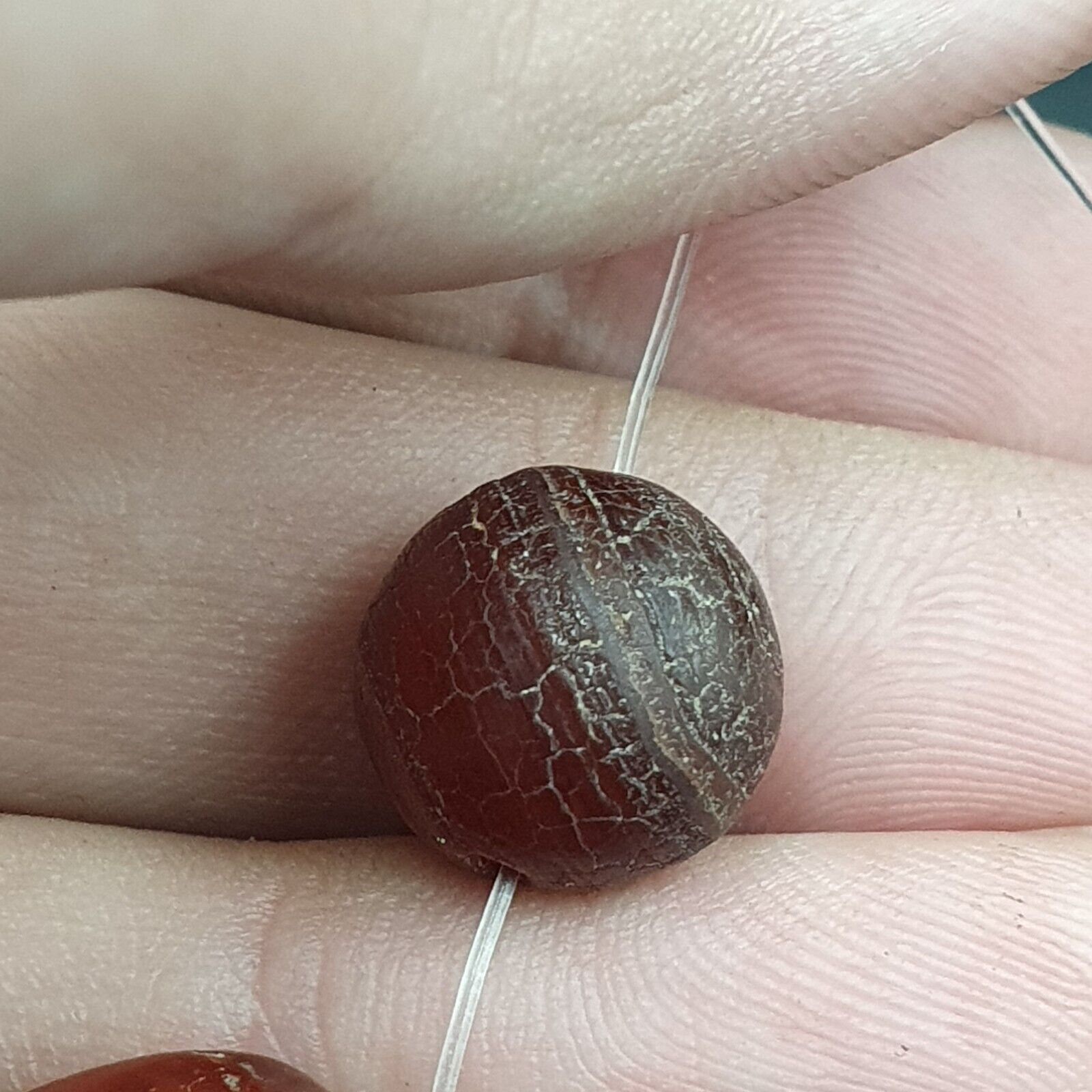Antique Ancient Lot 3 Agate Pendent Old Himalayan Tibetan African AGATE Bead
