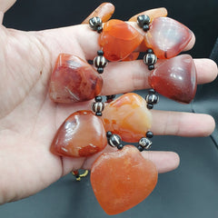 Antique 17 Agate pendants African Carnelian Beads Amulet Pendant Necklace