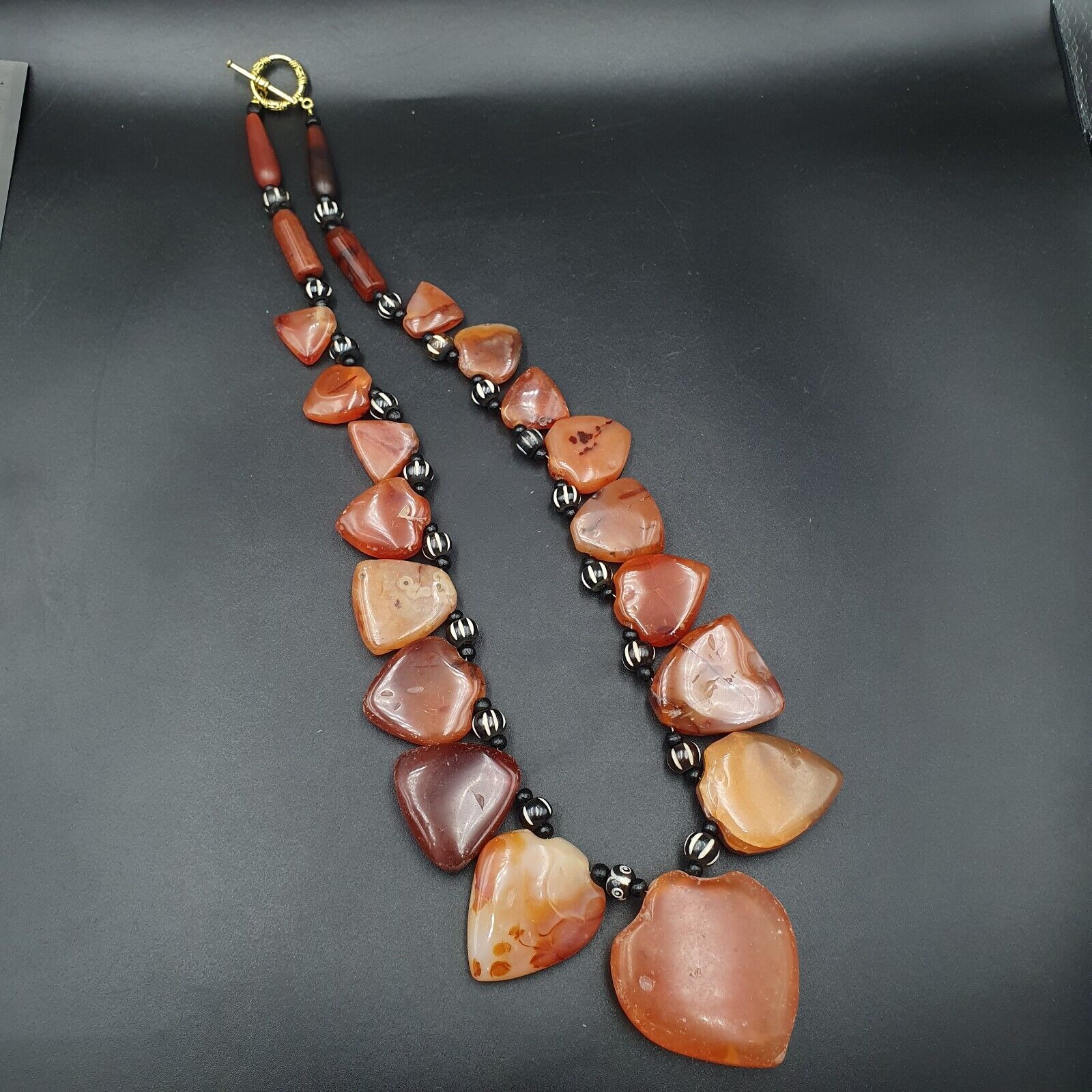 Antique 17 Agate pendants African Carnelian Beads Amulet Pendant Necklace