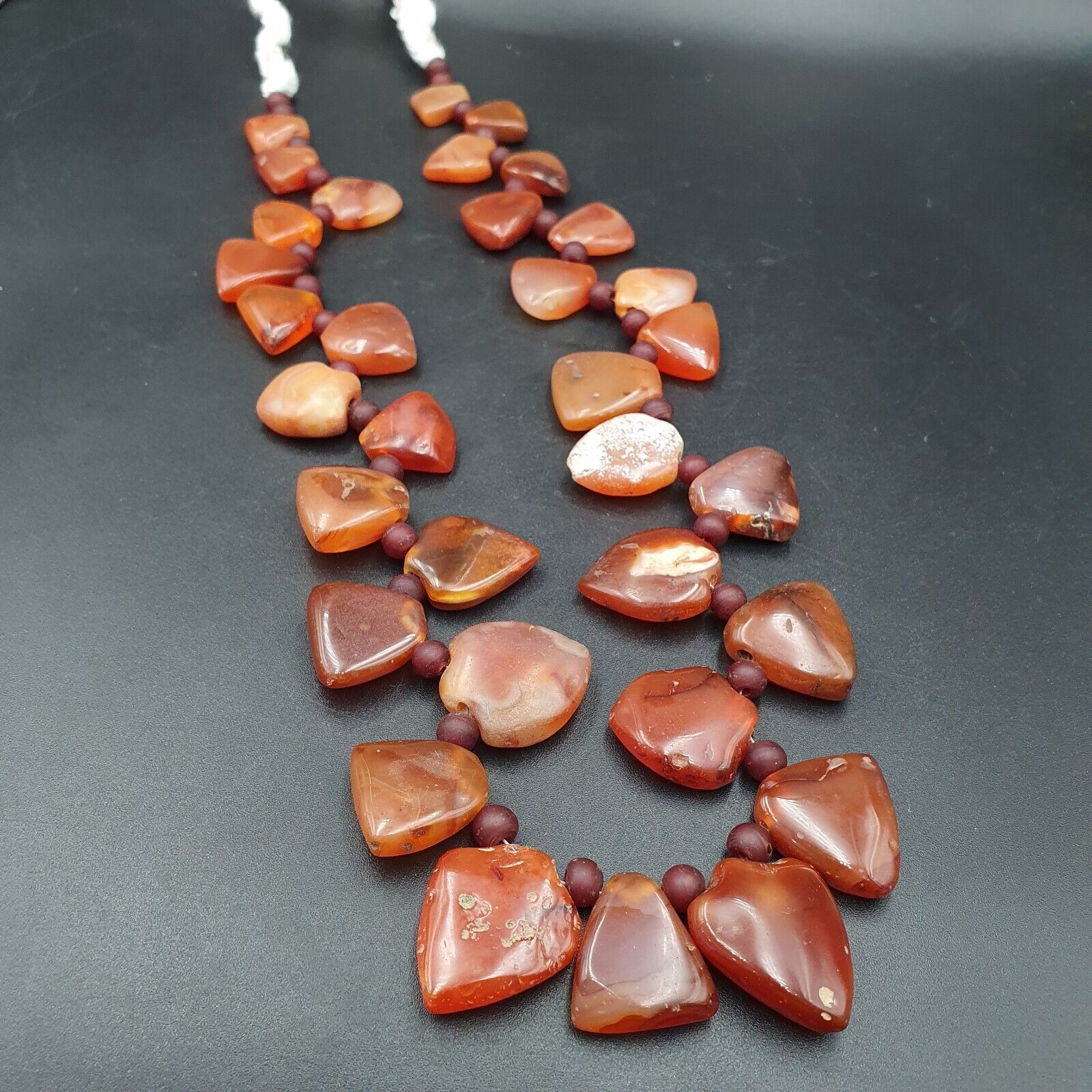 Antique 33 Agate pendants African Carnelian Beads Amulet Pendant Necklace