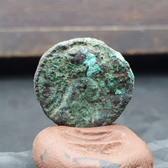 Bronze coin of Kushan emperor Vima Takto alias Soter Megas (80–90 CE) Ancient