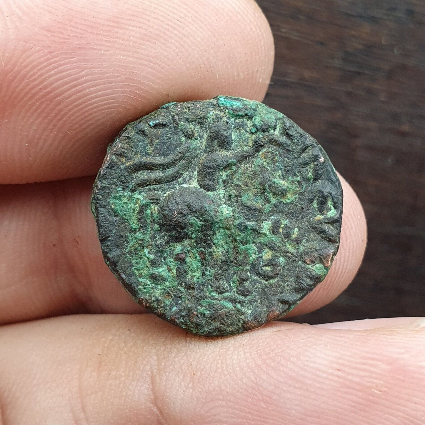 貴霜皇帝維瑪·塔克托 (Vima Takto) 又名索特·梅加斯 (Soter Megas)（公元 80-90 年）古代銅幣