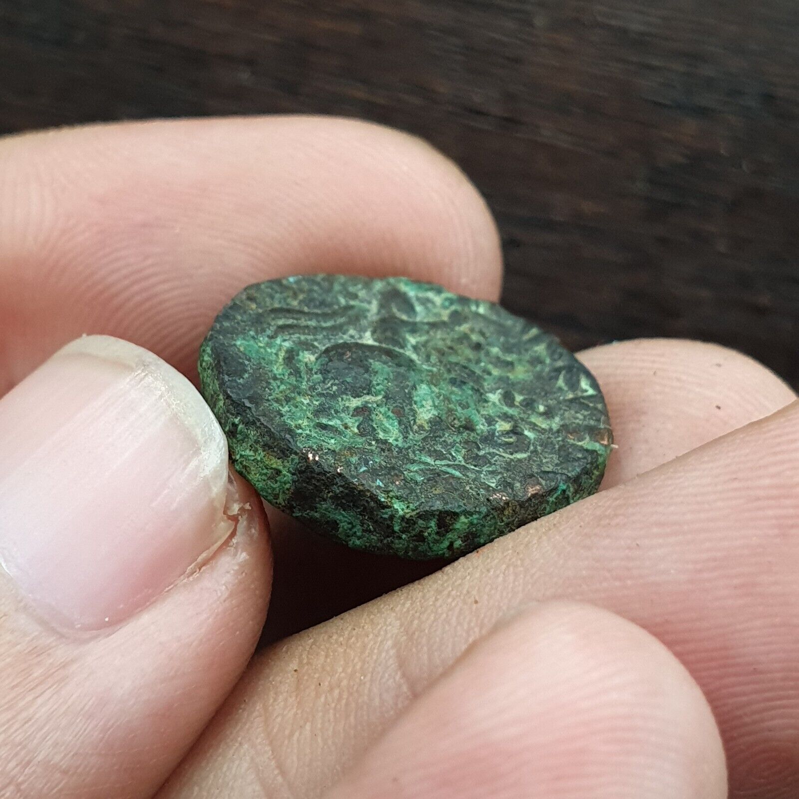 Bronze coin of Kushan emperor Vima Takto alias Soter Megas (80–90 CE) Ancient