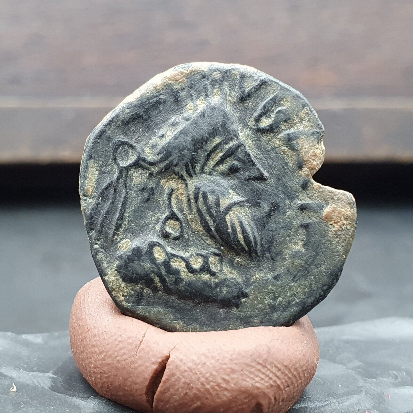 古代古董稀有薩珊貴霜帝國銅幣（約公元 55-105 年）CNL#6
