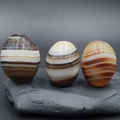 Lot 3 Suleimani Old Bead Pure Patterns Agate Amulet Religious Antiquities