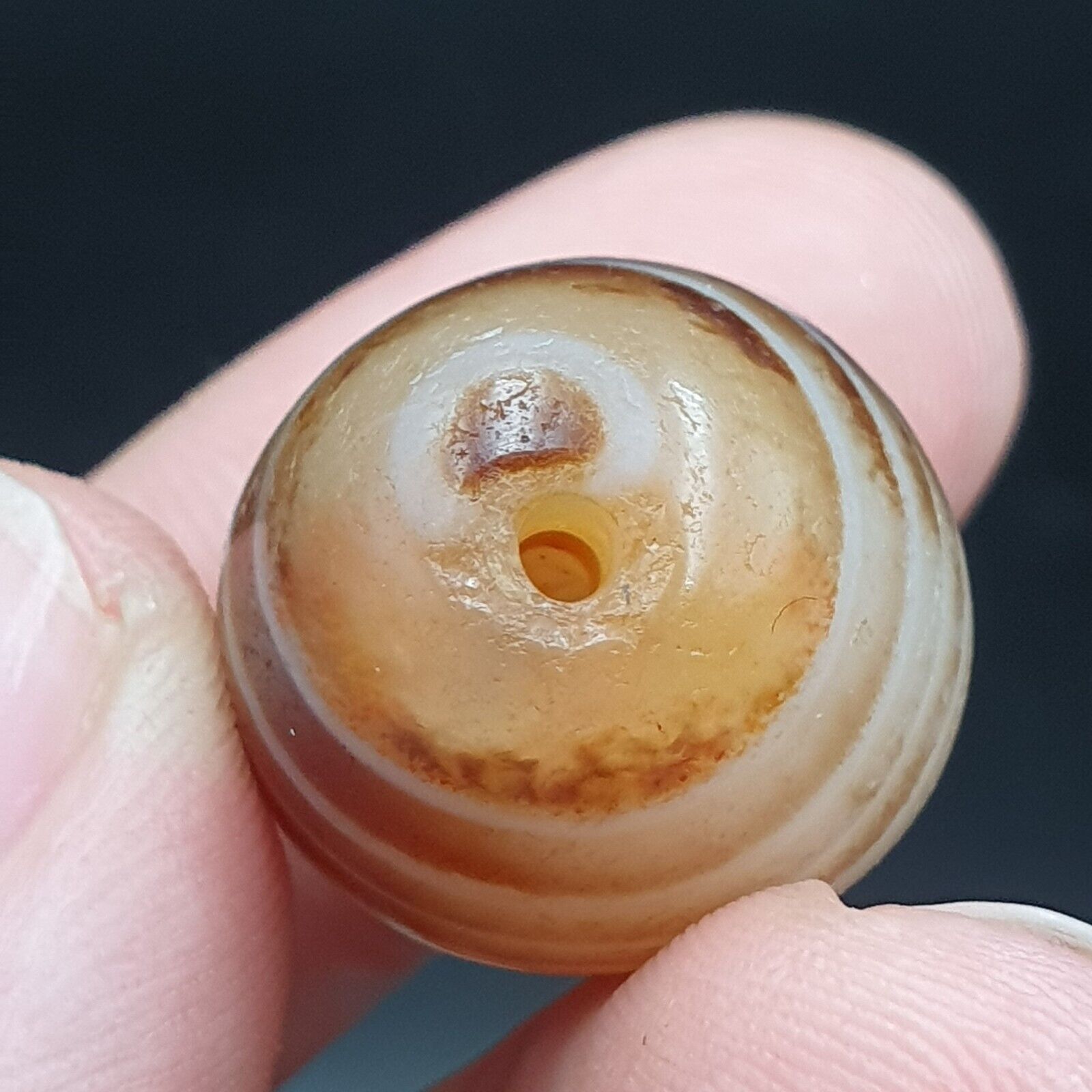 Lot 3 Suleimani Old Bead Pure Patterns Agate Amulet Religious Antiquities