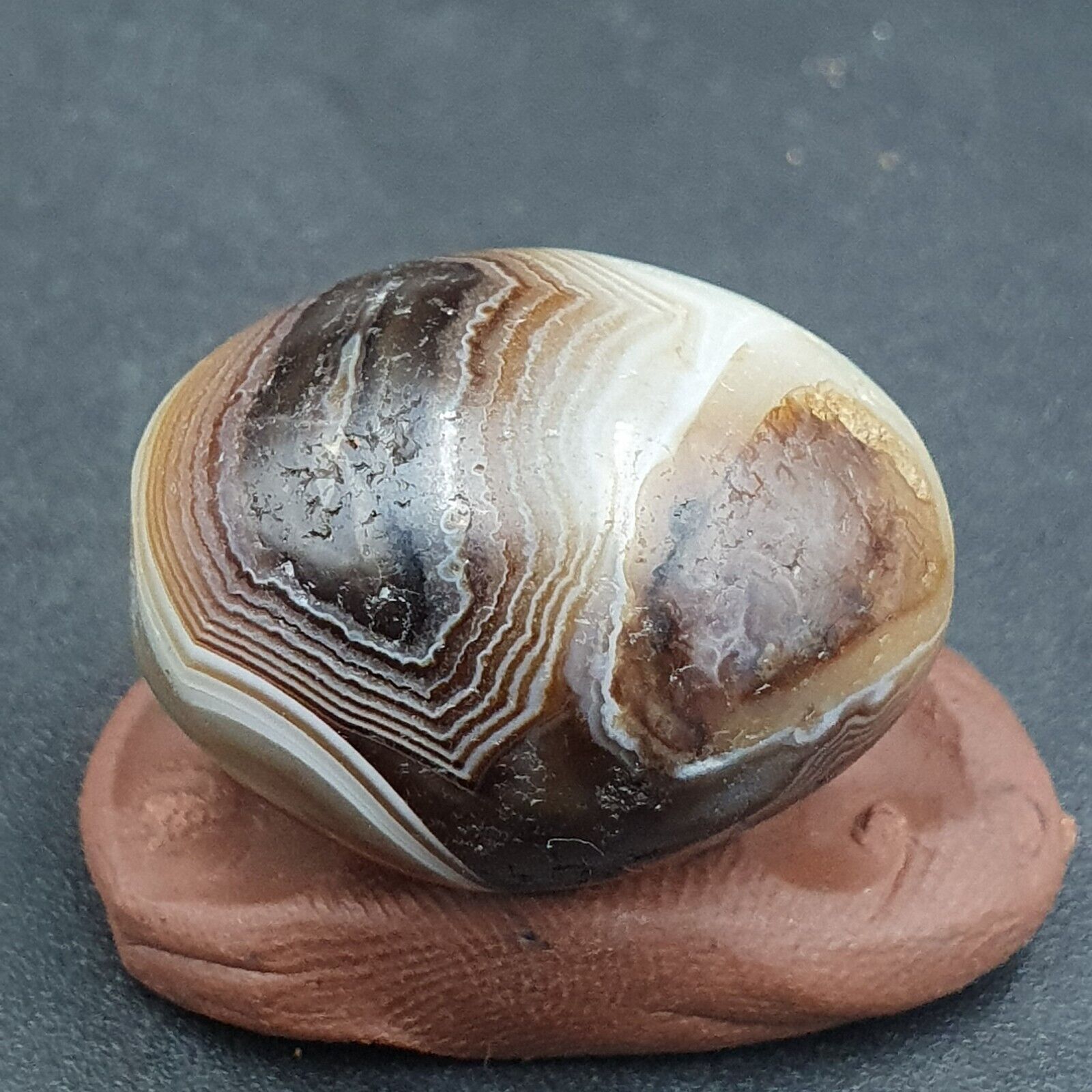 Ancient Antique Agate Suleimani Bead Pure Patterns Amulet Religious Antiquities