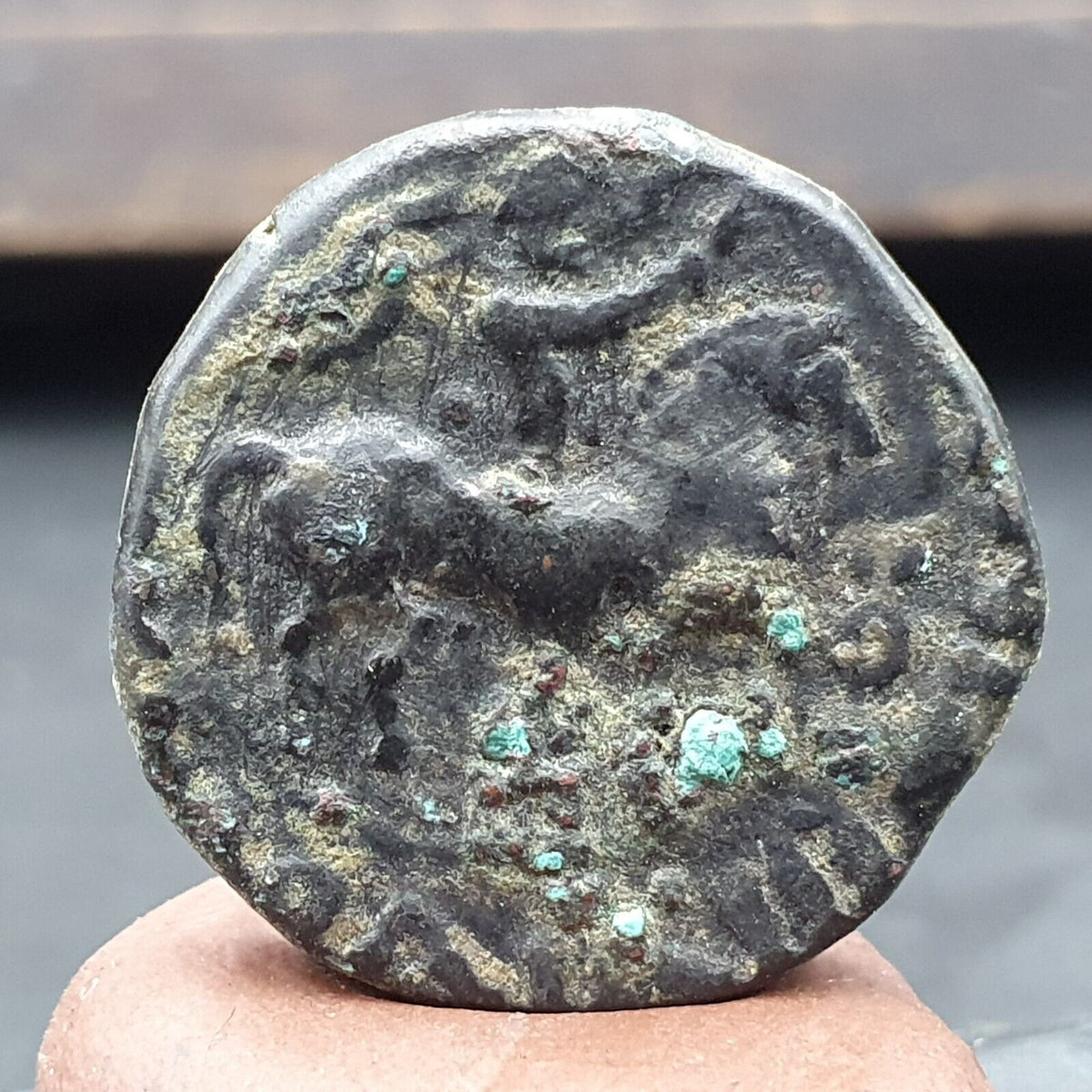 Ancient 1 Tetradrachm 80-100 Kushan Empire (60-375) Bronze Vima Takto  CNL#7