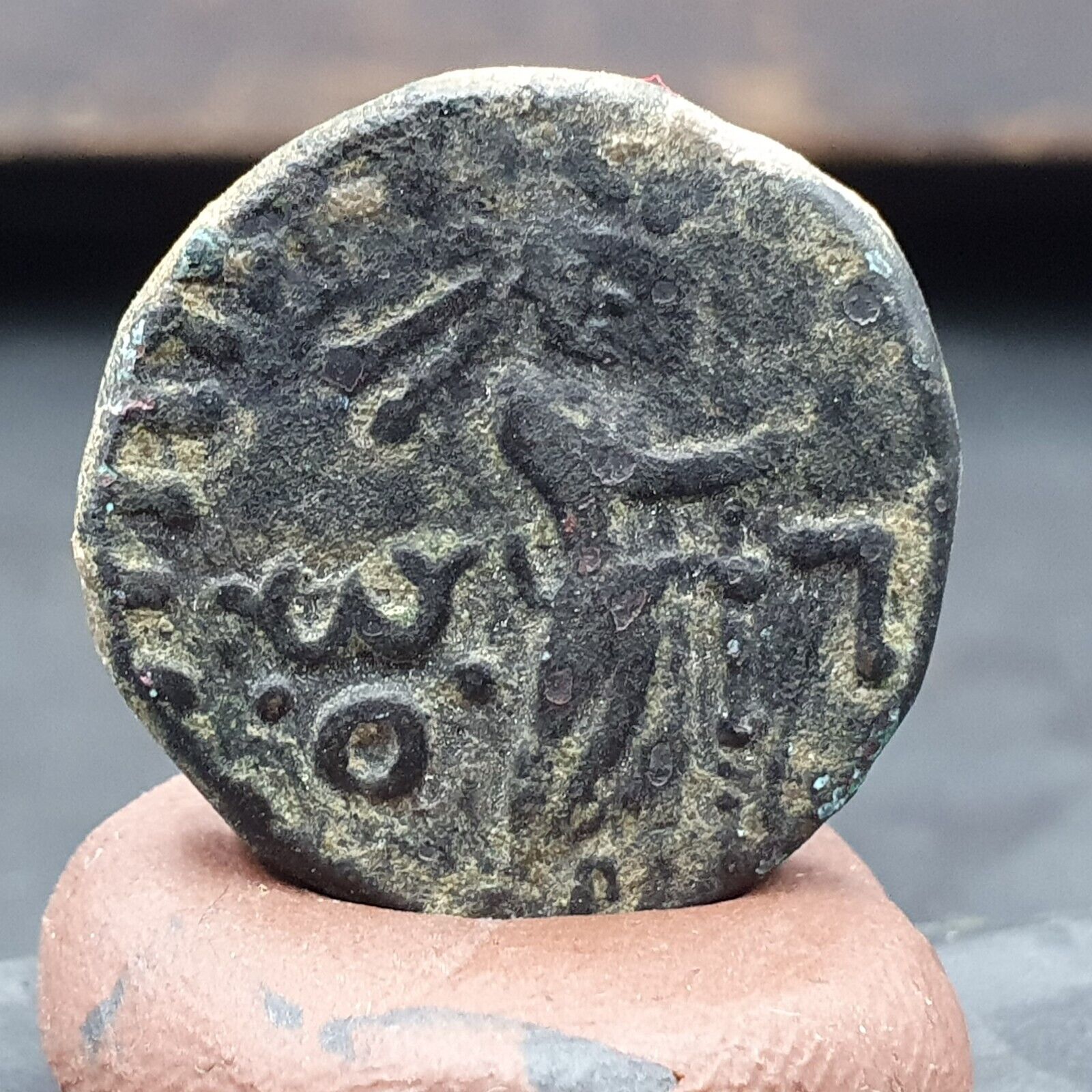 Ancient 1 Tetradrachm 80-100 Kushan Empire (60-375) Bronze Vima Takto  CNL#7