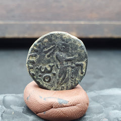 Ancient 1 Tetradrachm 80-100 Kushan Empire (60-375) Bronze Vima Takto  CNL#7