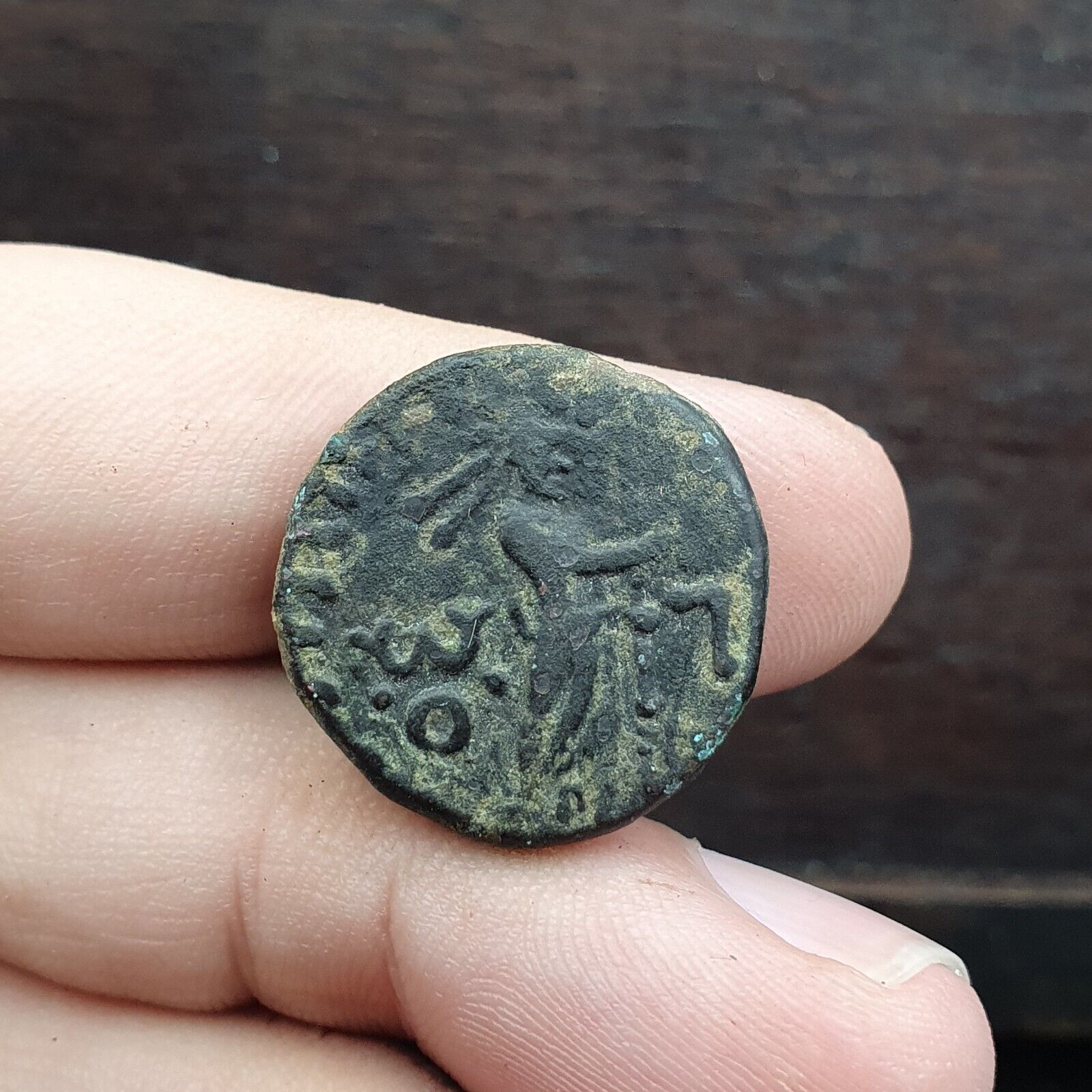 Ancient 1 Tetradrachm 80-100 Kushan Empire (60-375) Bronze Vima Takto  CNL#7