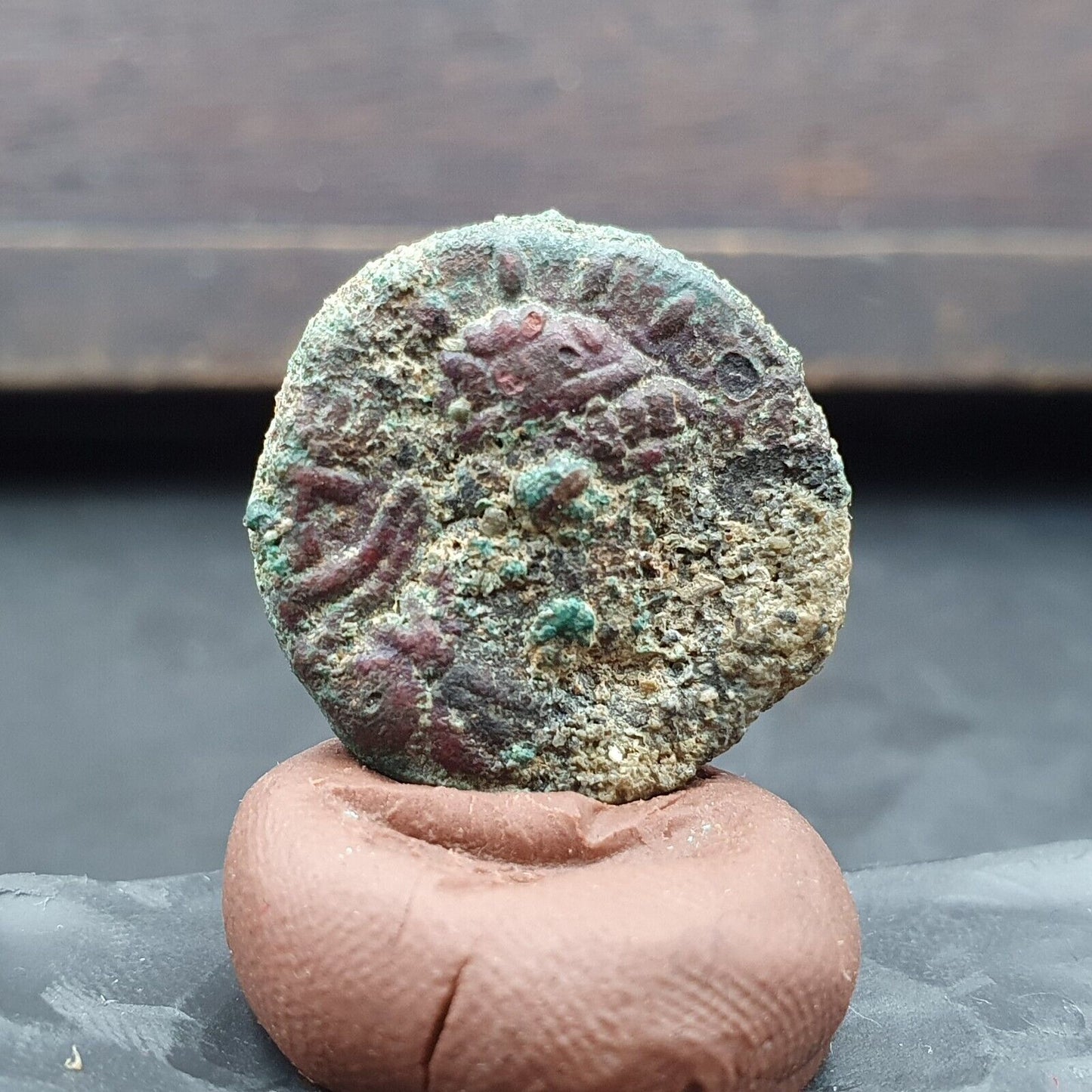 古代古董稀有希臘貴霜帝國銅幣（約公元 55-105 年）CNL#3