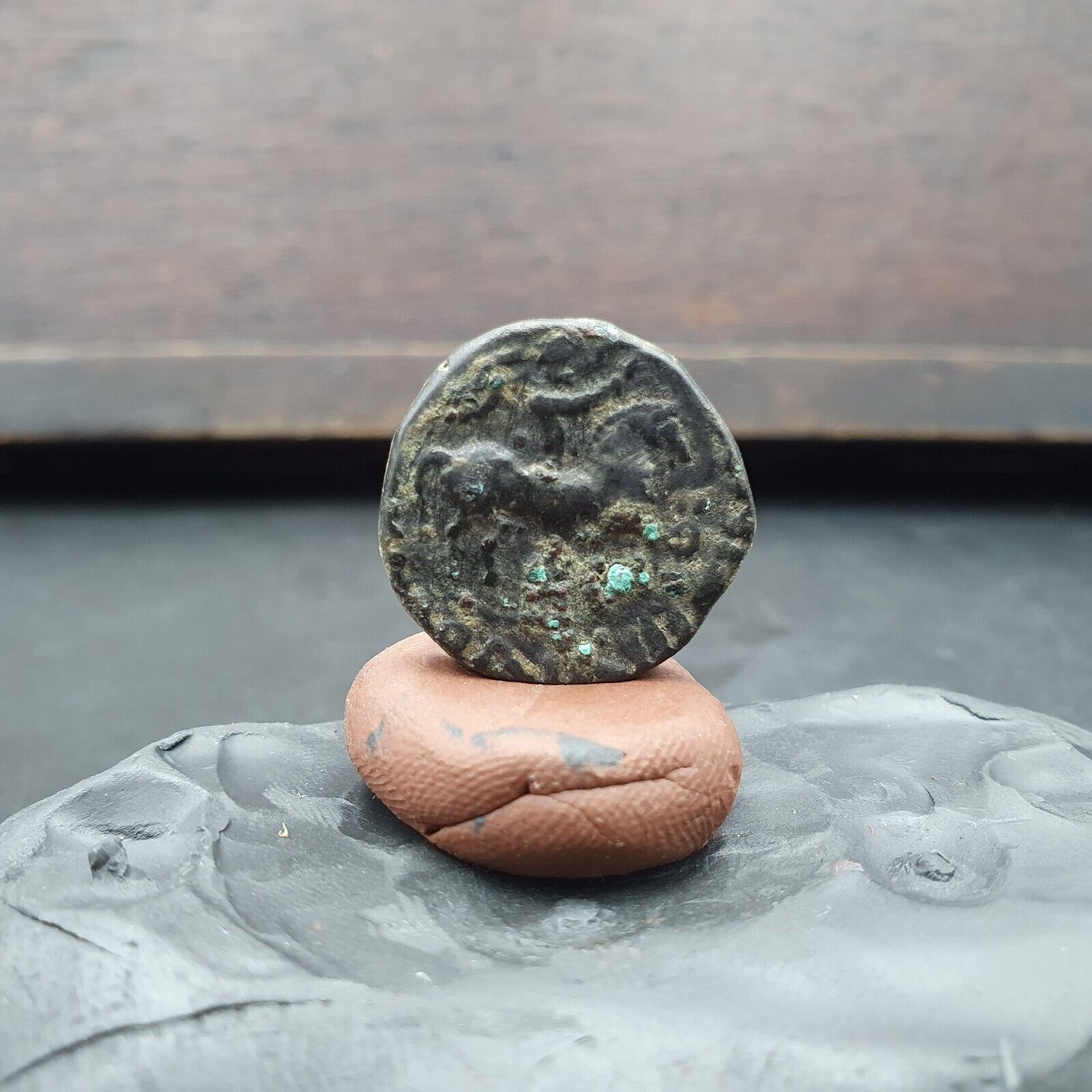 Ancient 1 Tetradrachm 80-100 Kushan Empire (60-375) Bronze Vima Takto  CNL#7