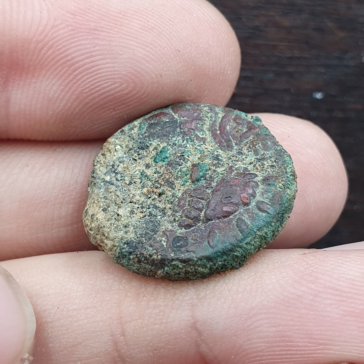 古代古董稀有希臘貴霜帝國銅幣（約公元 55-105 年）CNL#3