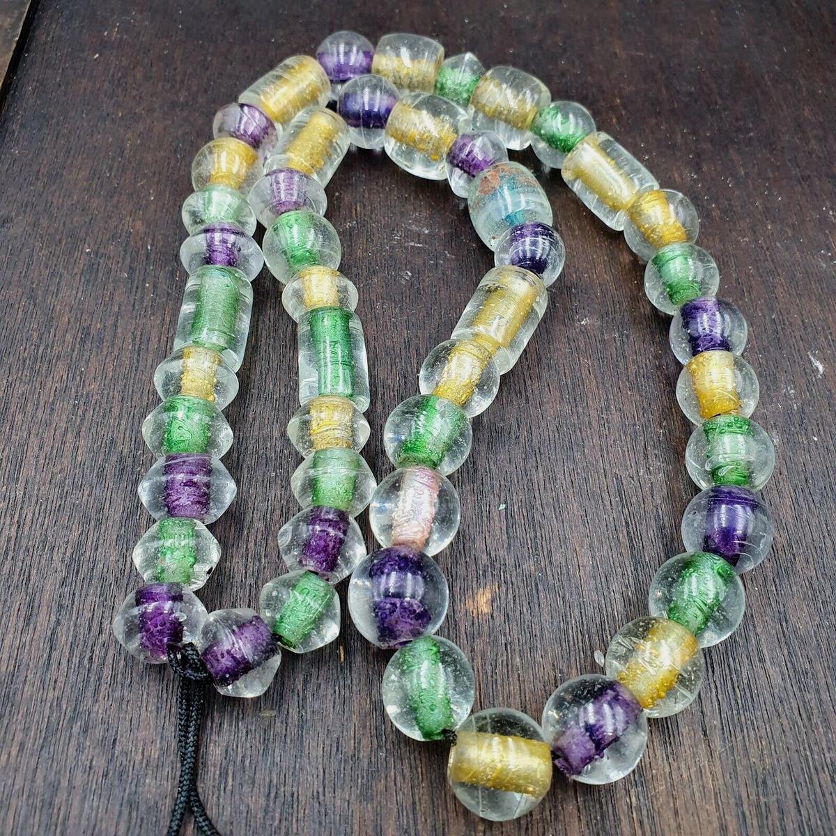 Vintage Handcrafted Hand Blown Lampwork Glass Beads strand Rare Crafts #2