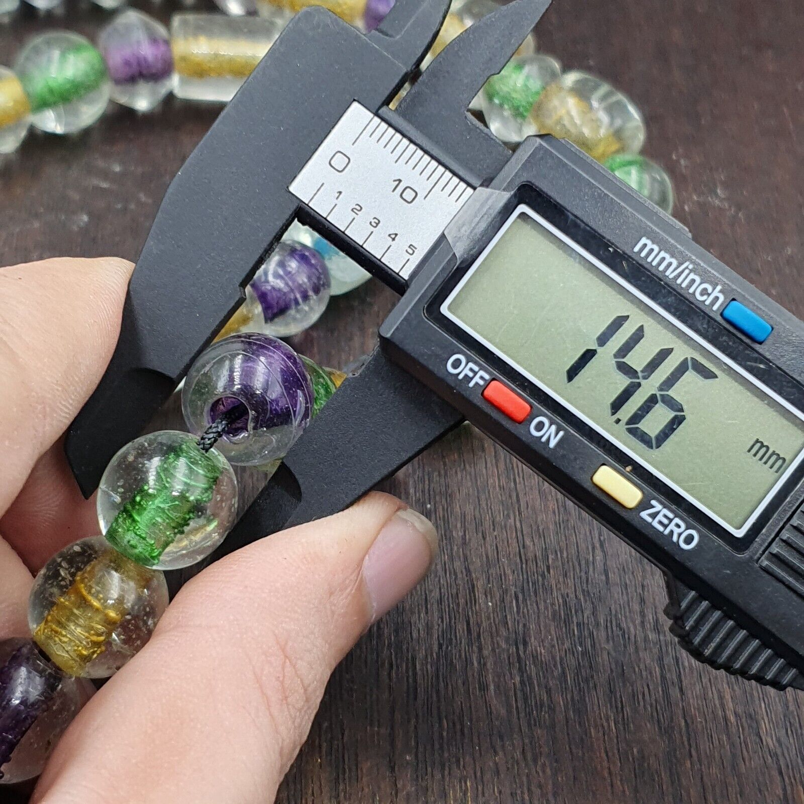 Vintage Handcrafted Hand Blown Lampwork Glass Beads strand Rare Crafts #2