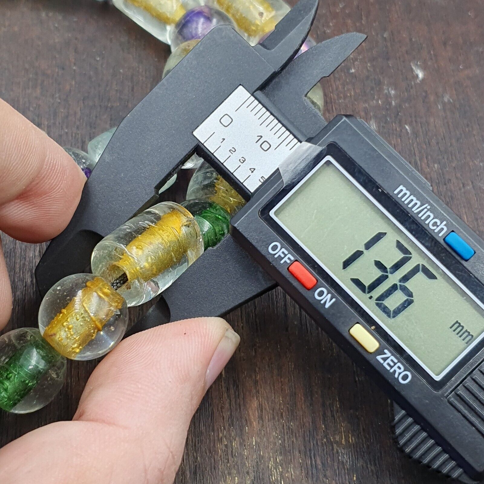 Vintage Handcrafted Hand Blown Lampwork Glass Beads strand Rare Crafts #2