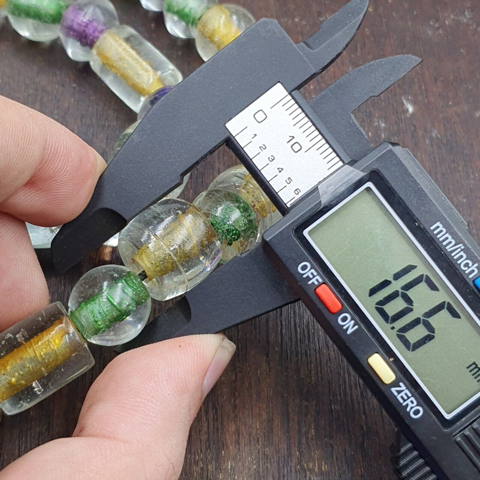 Vintage Handcrafted Hand Blown Lampwork Glass Beads strand Rare Crafts #2